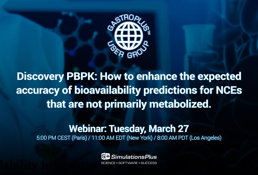 Discovery PBPK: How to enhance the expected accuracy of bioavailability predictions for NCEs that are not primarily metabolized