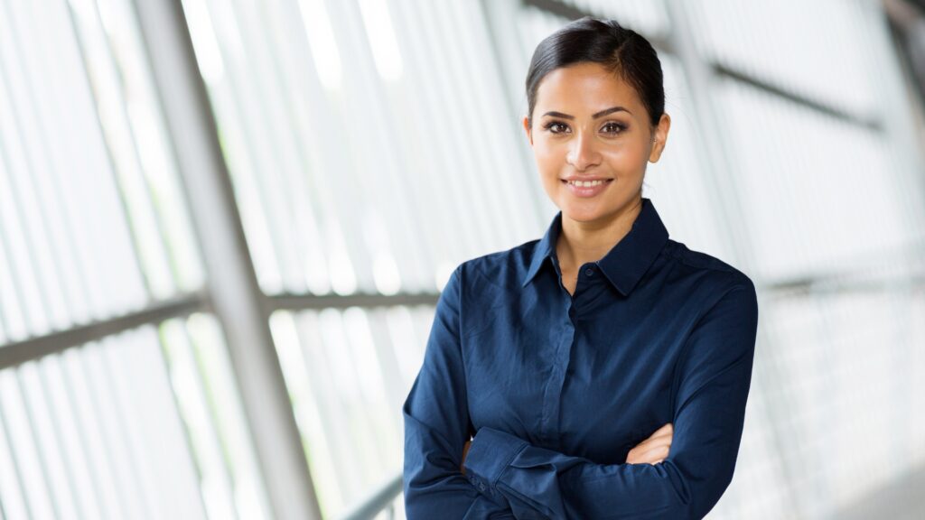 Wearing a dark blue shirt, they exude confidence, embodying Simulations Plus’ 2024 ESG-centric innovation.